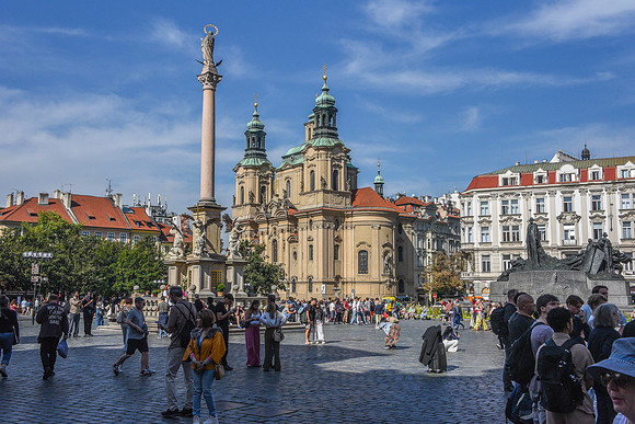 Old Town Square And Church of St. Nicholas