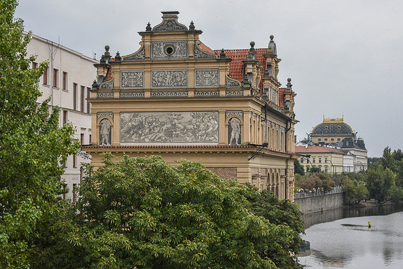 Ornate Building Along the River