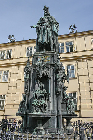 Statue of King Charles IV at Charles Bridge