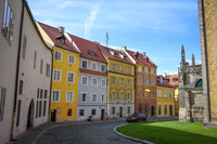 Cobblestone Street in Cheb