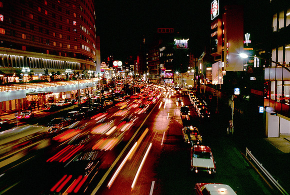 Night Traffic, Tokyo, Japan
