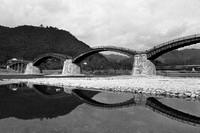 Kintai Castle overlooking Kintai-Kyo Bridge, Iwakuni Japan