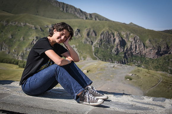 Irina in the Gudari Mountains