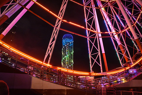 Alphabet Tower Through the Ferris Wheel