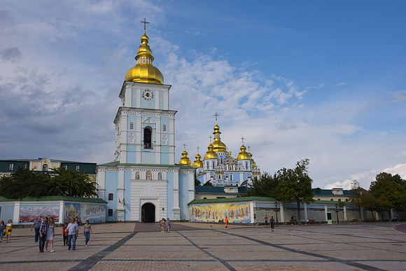 Golden domes and crosses