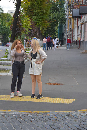 Discussion at the Crosswalk