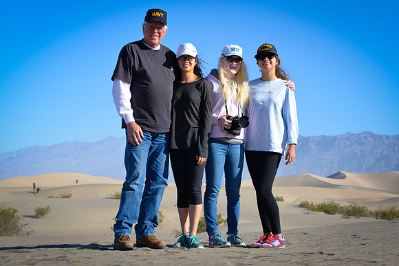 Dad and Girls on the Dunes