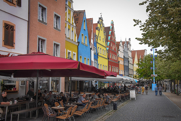 Outdoor cafes in Weiden, Germany