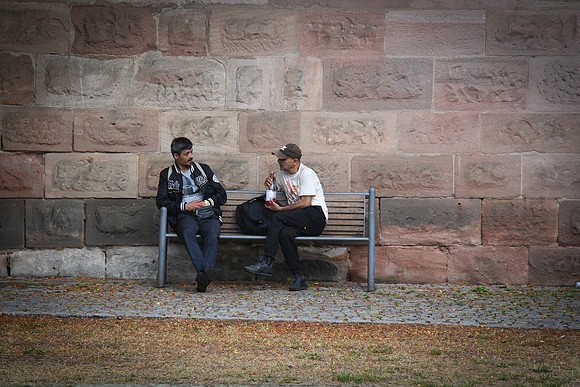 Friends at the Castle Wall