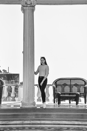 At the Pool B&W