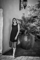 Anel in the Garden B&W