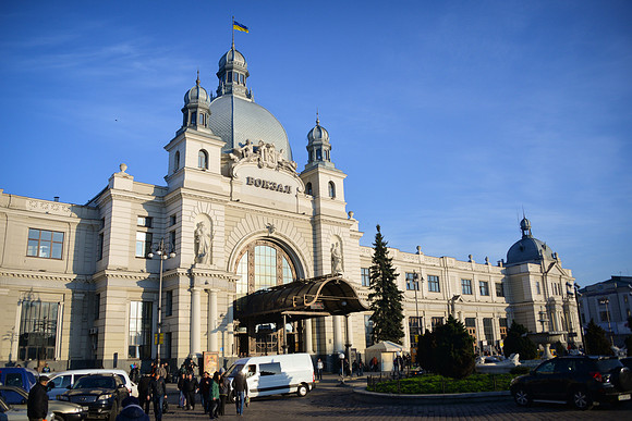 Lviv Train Station Exterior