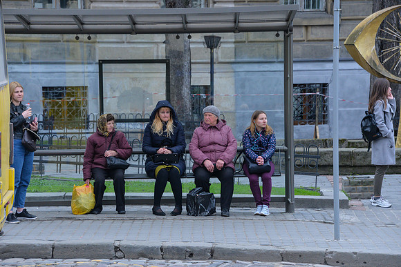 Waiting for the Bus  in Lviv