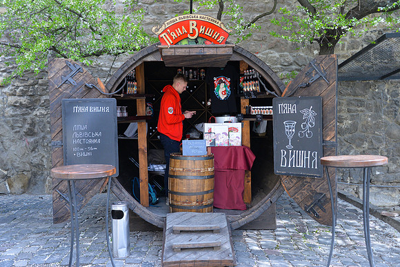 Cherry Vodka kiosk  in Lviv