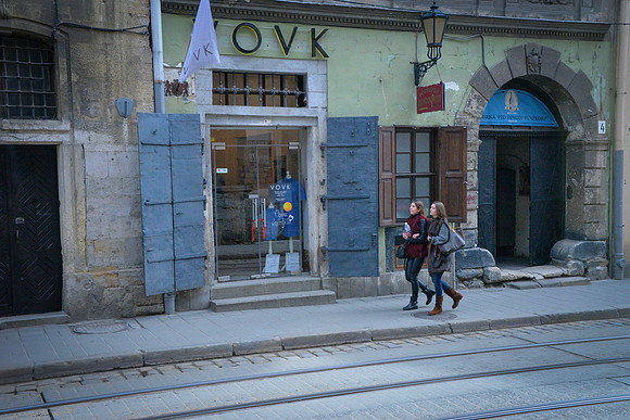 Shoppers in Lviv